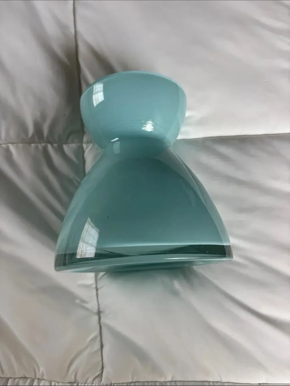 Crate & Barrel Zest Glass 6” Vase Blue